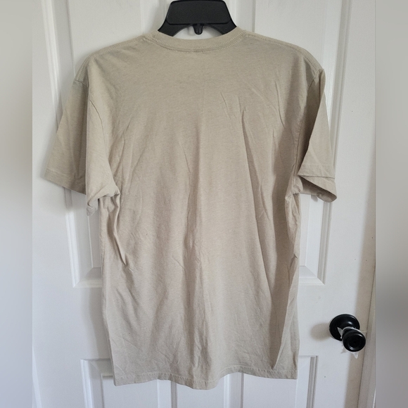 Crazy Train Women's "Float your Goat" Tan Short Sleeve Tshirt Size Medium - Picture 3 of 3